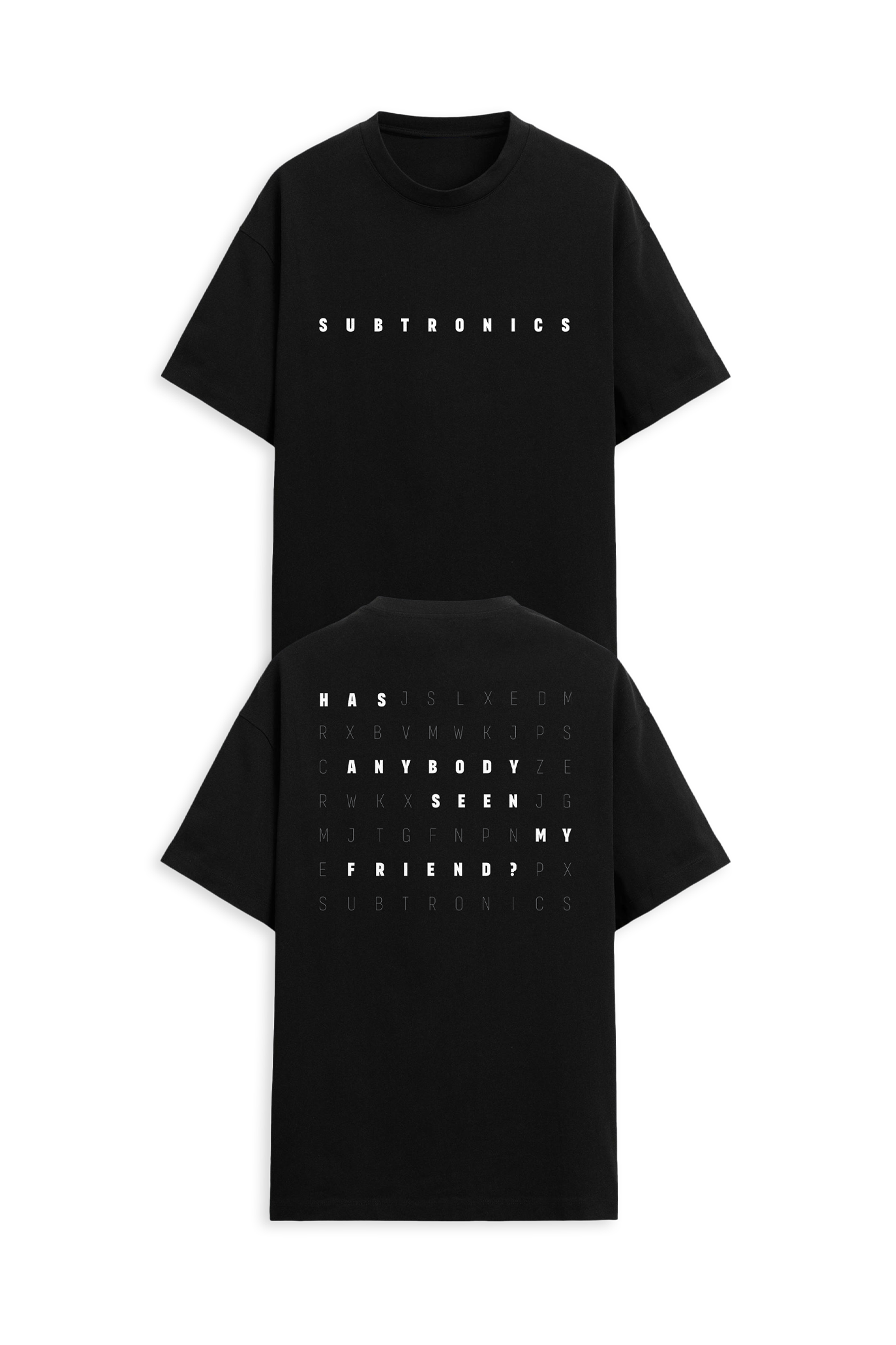 SUBTRONICS - FRIENDS CROSSWORD TEE
